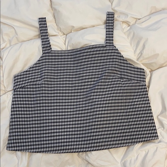 Zalora Black & White Gingham Top - Picture 1 of 1